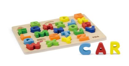 VIGA, Dřevěná vkládačka - písmena