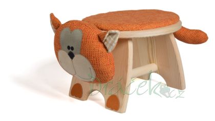 Dřevěná stolička Kocour