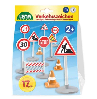 Dopravní značky plast 16cm 17ks