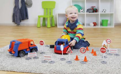 Dopravní značky plast 16cm 17ks