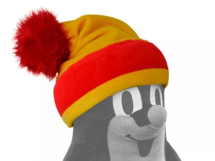 MÚ Brno,Kulich Krtek 110 cm červeno-žlutý