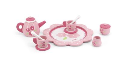 VIGA, Dřevěný čajový set s tácem