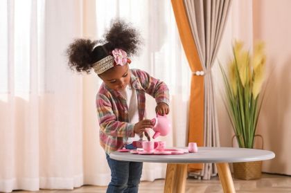 VIGA, Dřevěný čajový set s tácem