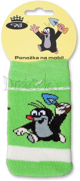 Ponožka na mobil Krtek zelený