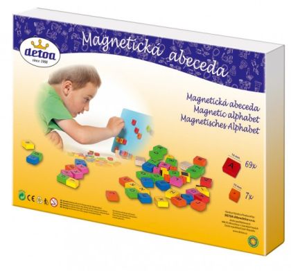 Detoa, Magnetická abeceda dřevo 75ks