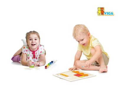 VIGA, Dřevěné malování - lokomotiva