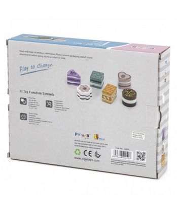 VIGA, Dřevěné dortíky 6 ks