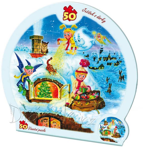 Puzzle Ježíšek u okna, 50 dílků, deskové
