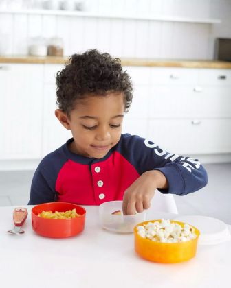 Skip Hop, Zoo misky protiskluzové 3 kusy + víko Liška 6m+