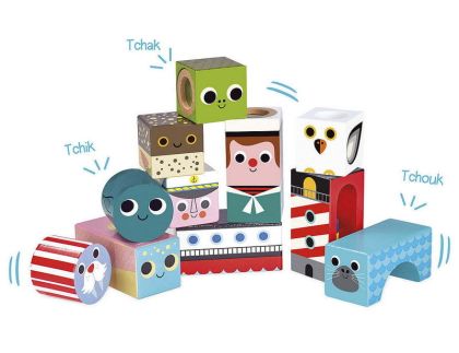 Vilac Dřevěné zvukové kostky Moře