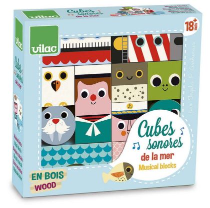 Vilac Dřevěné zvukové kostky Moře