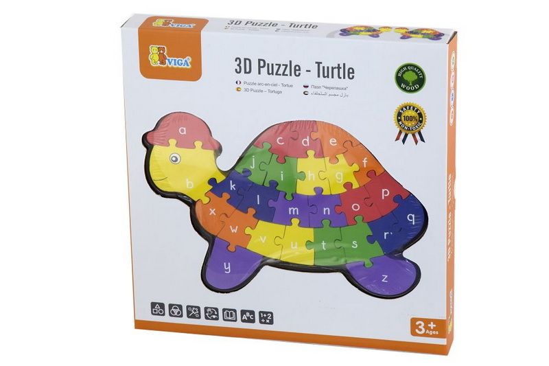 VIGA, 3D Puzzle - Želva s písmenky