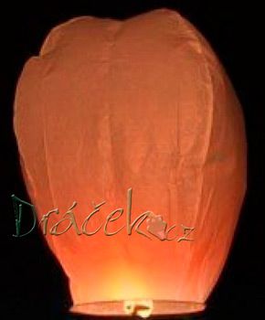 Létající lampion štěstí a přání oranžový 1ks