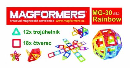 Stavebnice Magformers 30 Rainbow