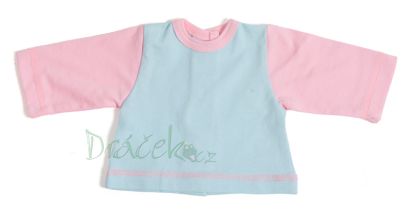Tričko s dlouhým rukávem dvoubarevné 48-52 cm