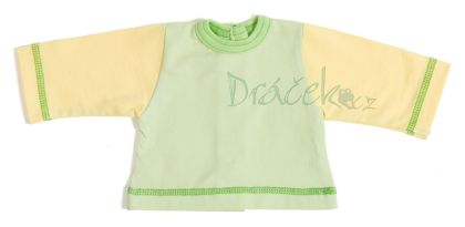 Tričko s dlouhým rukávem dvoubarevné 48-52 cm