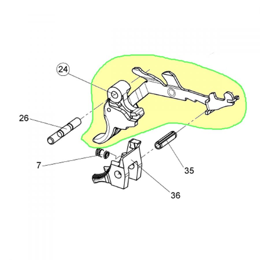 Sestava spoušte - Walther P99