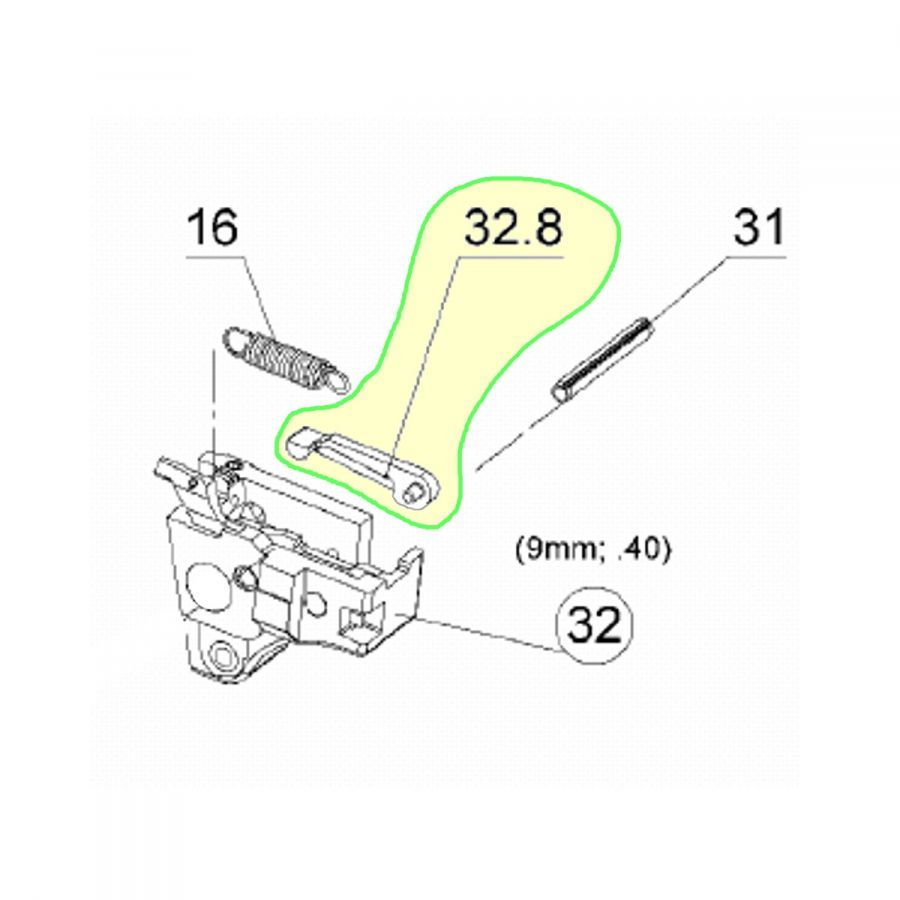 Stavitelné vodítko spoušte - Walther P99AS