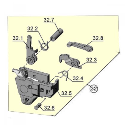 Domecek spoušte s vyhazovacem .40SW - Walther PPQ