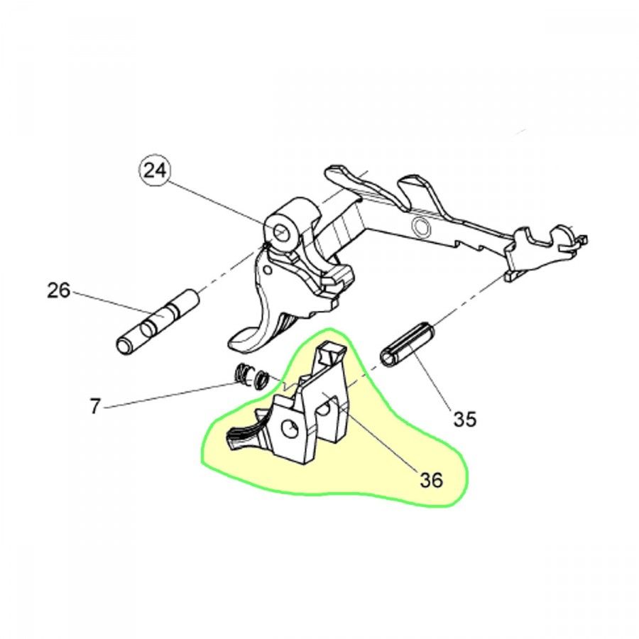 Záchyt zásobníku - Walther P99/AS/QA