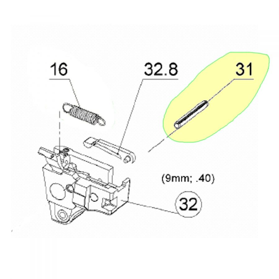 Montážní kolík 3x24 - Walther P99/AS/QA