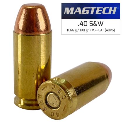 Náboj Magtech 40 S&W FMJ FLAT (40PS) 11,66g 180gr, PRACTICAL SHOOTING