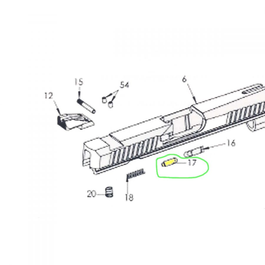 Cep pružiny vatahovace (Exctractor Spring Lock) pro pistoli SPHINX SDP Compact