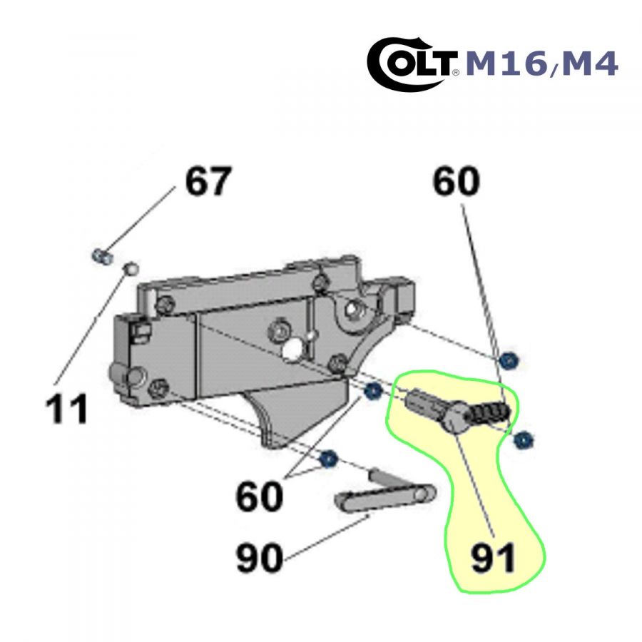 Pácka pojistky Walther Colt M4/M16