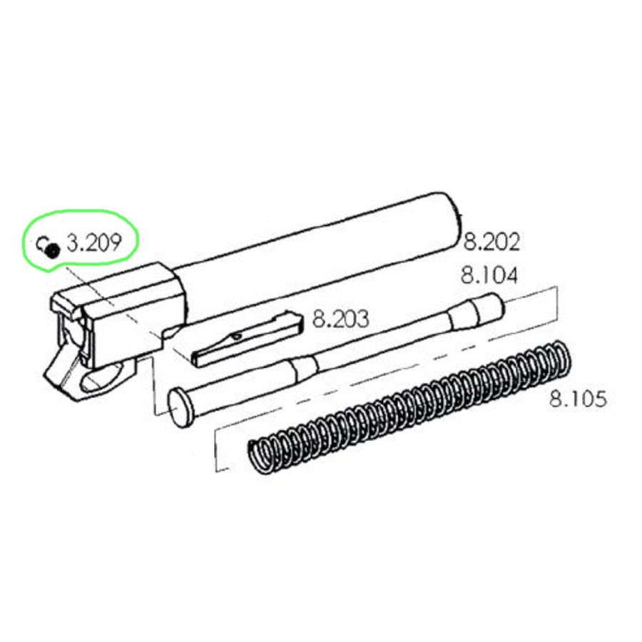 Pružina vytahovace pro pistoli SPHINX 3000