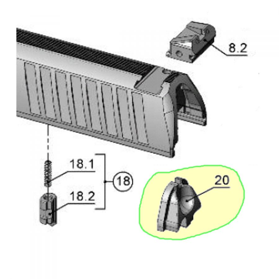 Zadní krytka záveru - Walther PPQ