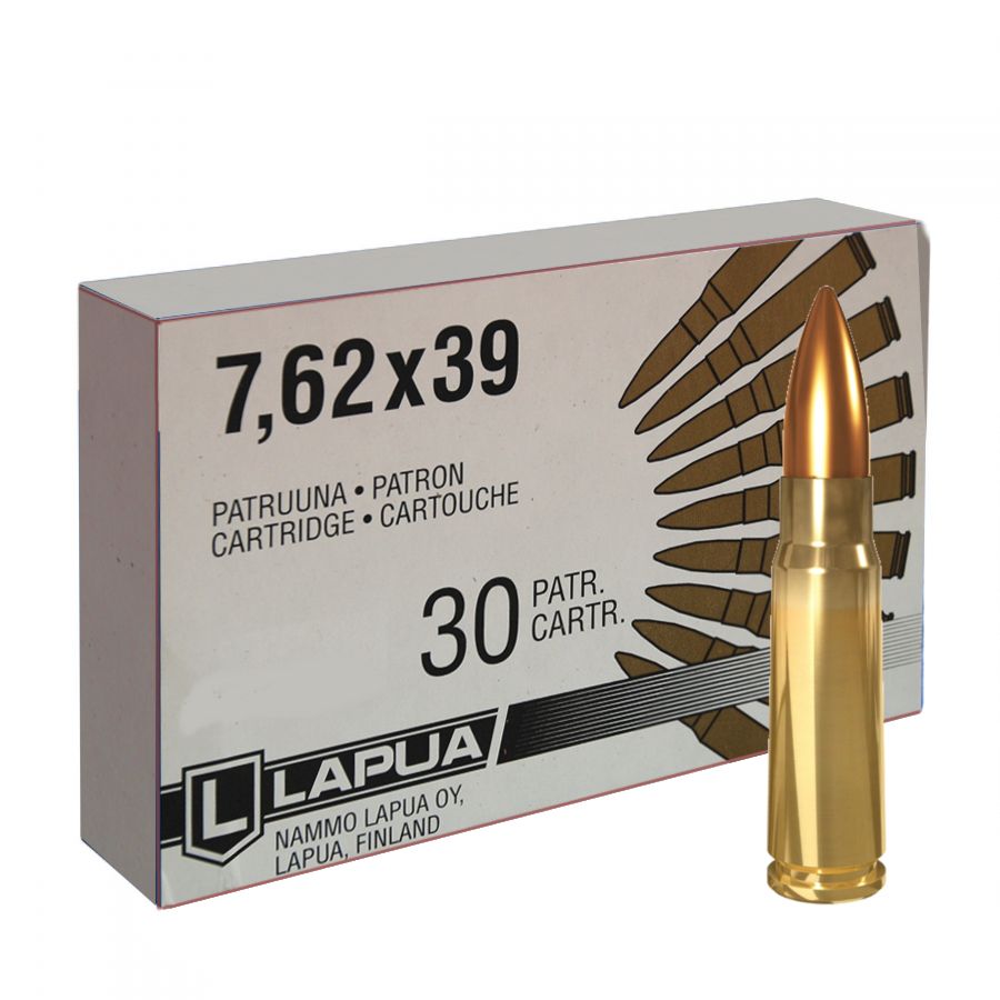 Náboj Lapua 7,62x39, S405, FMJ, 8,00g, 123gr