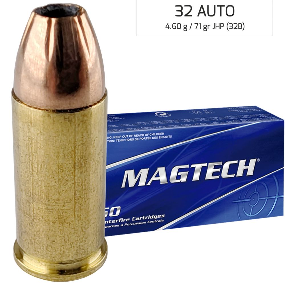 Náboje Magtech 7,65 Browning / 32 AUTO JHP 4,60 g, 71 gr (32B)