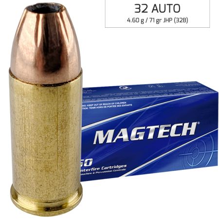 Náboje Magtech 7,65 Browning / 32 AUTO JHP 4,60 g, 71 gr (32B)
