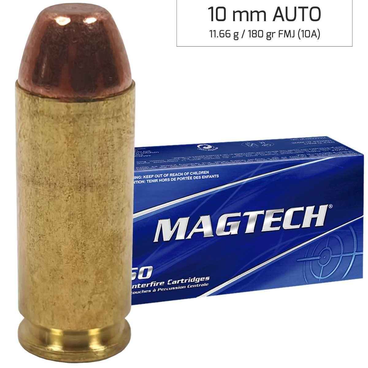 Náboje Magtech 10 mm Auto FMJ 11,66 g, 180 gr (10A)