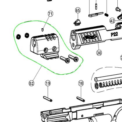 Hlavnové závaží pro Walther P22Q Target