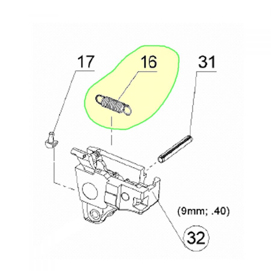 Pružina spouštové kulisy QA - Walther P99 QA