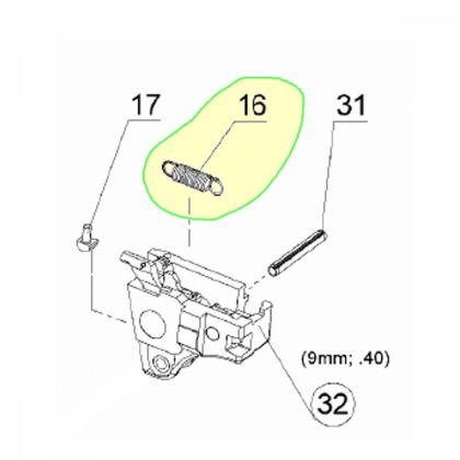 Pružina spouštové kulisy QA - Walther P99 QA