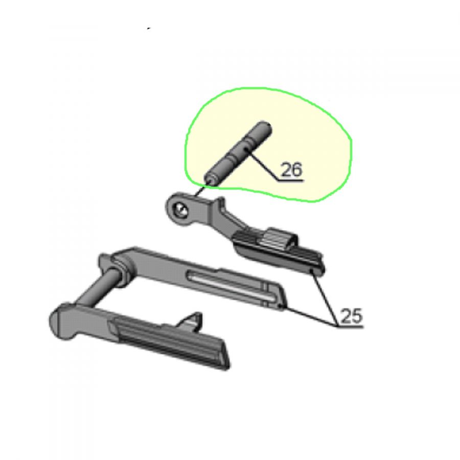 Kolík záchytu záveru 30.5 mm - Walther P99AS/P99QA