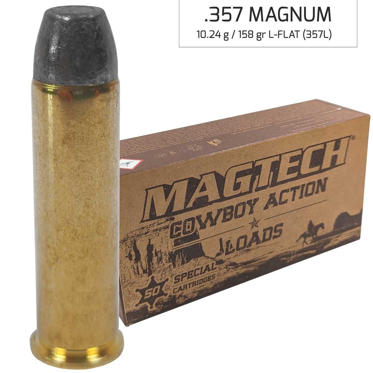 Náboje Magtech 357 Magnum LFN Cowboy 10,24 g, 158 gr (357L)