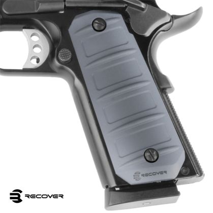 Strenky Recover Tactical Colt 1911, RG15 Rubber Grip, šedá Phantom