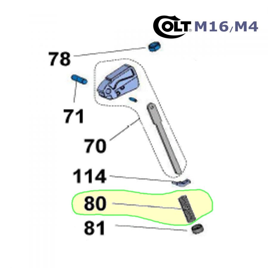 Pružina spoušte Walther Colt M4/M16