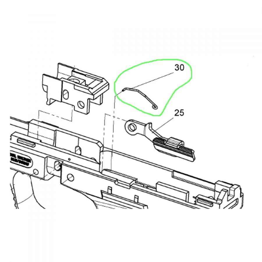 Pružina záchytu záveru - Walther P99/AS/QA