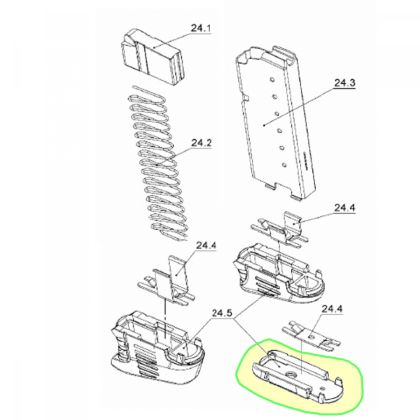 Botka zásobníku, velikost S - Walther PPS