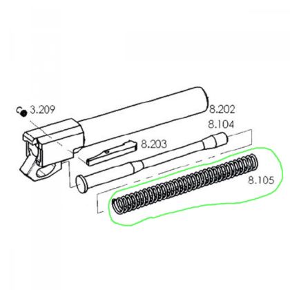 Vratná pružina pro pistoli SPHINX 3000