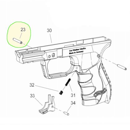 Kolík 3x24 - Walther PK380