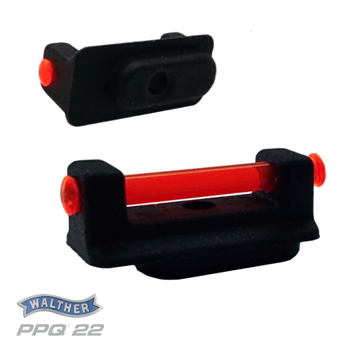 Světlovodná muška Walther PPQ M2 22LR, 4 mm, červená