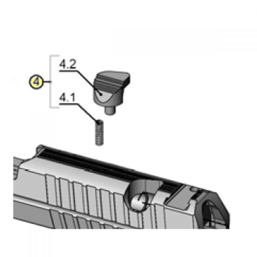 Vypouštecí tlacítko QA, sestava - Walther P99 QA
