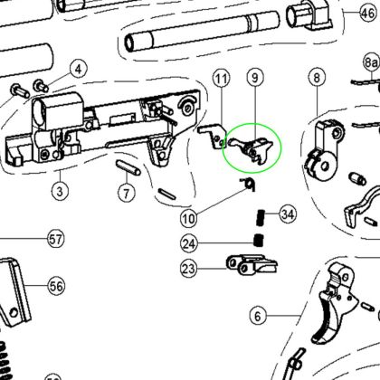Spouštový ozub Walther P22/P22Q