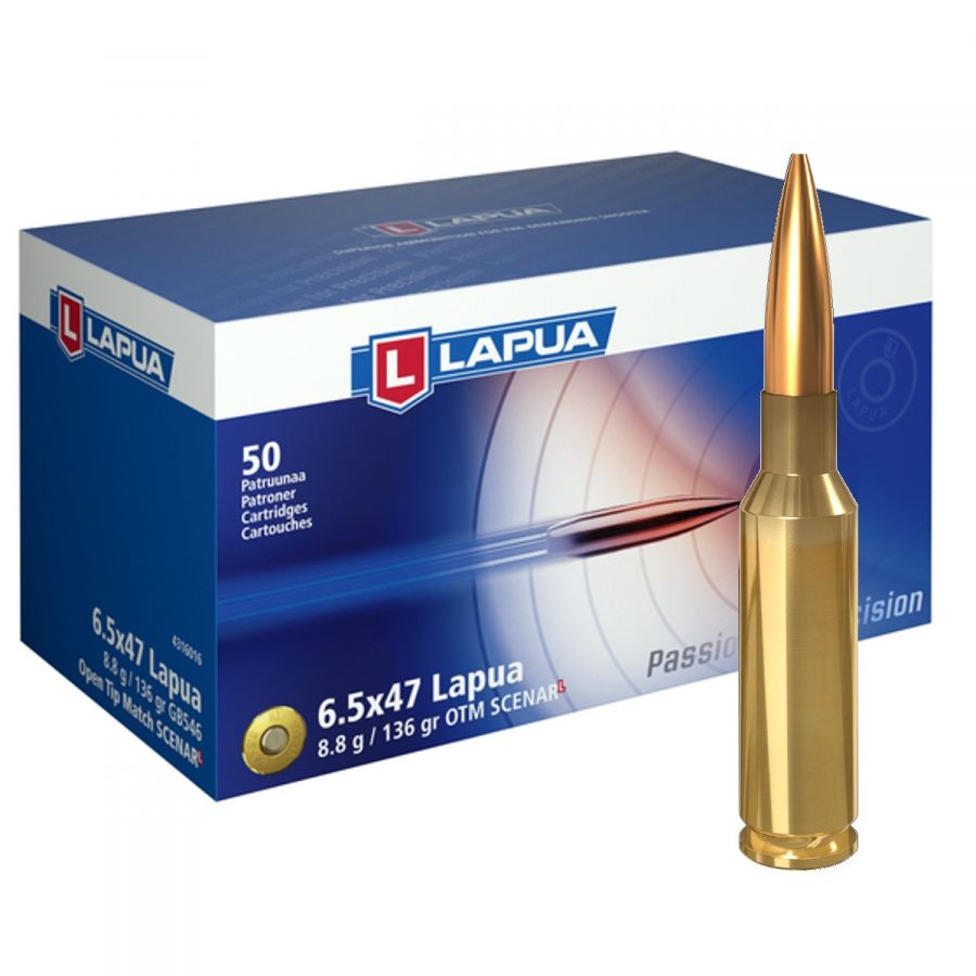 Náboj Lapua 6,5x47 Lapua SCENAR-L, GB546, OTM, 8,80g, 136gr