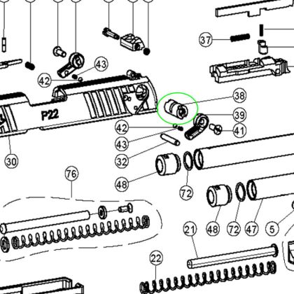 Telo pojistky Walther P22/P22Q